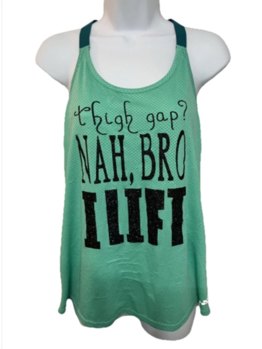 BCG Ladies Med Multicolor Sleeveless Athletic Razorback round neck Workout Tank